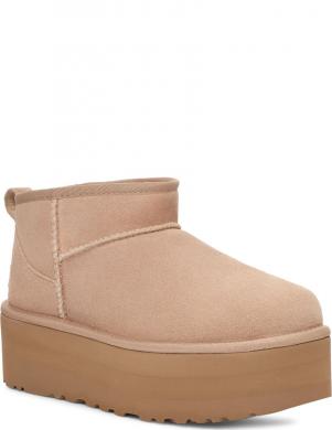 UGG apsildāmi zābaki sievietēm, Krēmīga/Smilšu, Classic ultra mini warm boots