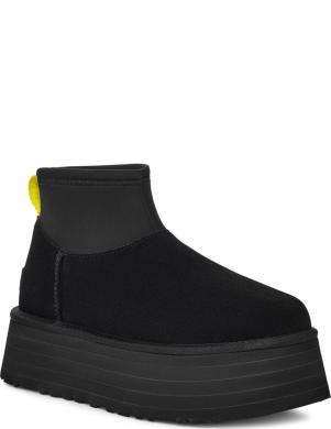 UGG apsildāmi zābaki sievietēm, Melna, Classic mini dipper warm boots