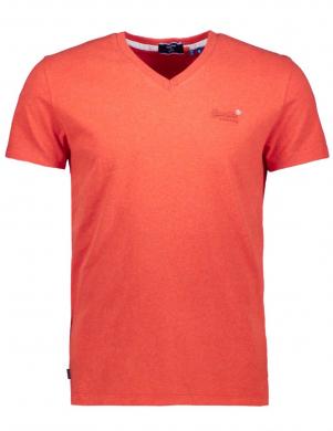 SUPERDRY vīriešu oranžs kokvilnas krekls COTTON CLASSIC V-NECK T-SHIRT