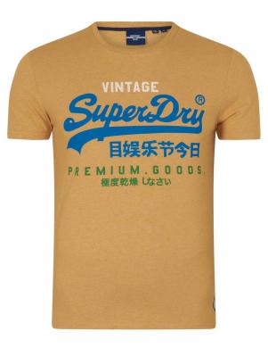 SUPERDRY vīriešu dzeltens kokvilnas krekls VINTAGE LOGO T-SHIRT