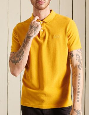 SUPERDRY vīriešu dzeltens kokvilnas krekls CLASSIC PIQUE POLO