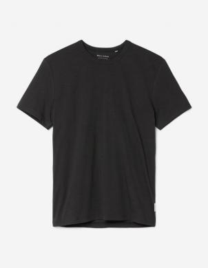 MARC O POLO vīriešu melns kokvilnas krekls ar īsām piedurknēm