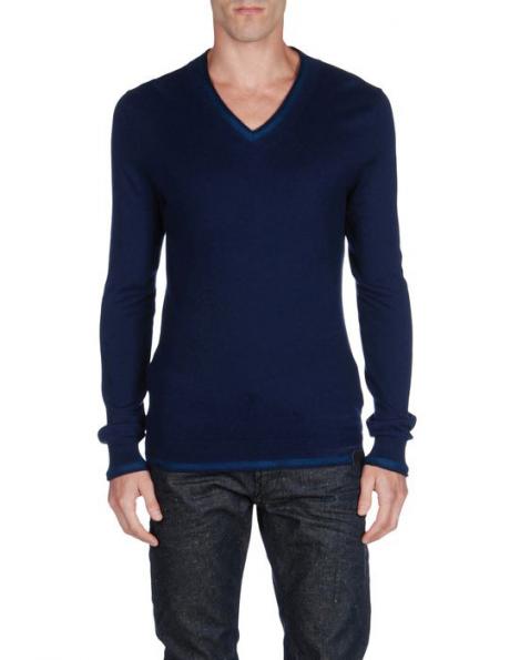 DIESEL tumši zilas krāsas stilīgs vīriešu džemperis K-TUCANO 