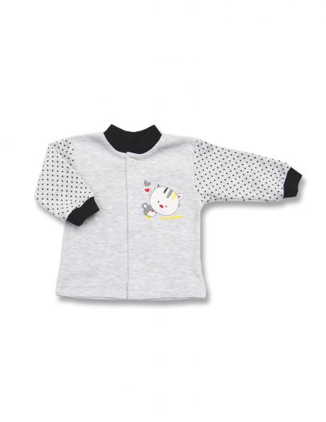 LAFEL bērnu pelēkas krāsas kokvilnas džemperis KITTEN 