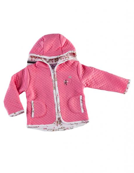 FLAMINGO TEXTILE bērnu rozā krāsas jaka ar rāvējslēdzēju 