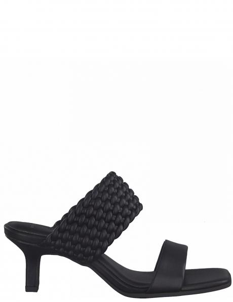 MARCO TOZZI sieviešu melnas elegantas sandales ar papēdi 