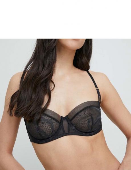 CALVIN KLEIN UW sieviešu melns krūšturis Unlined balconette 