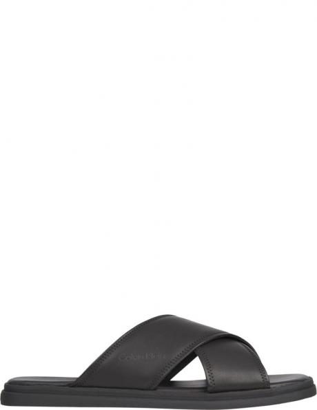 CALVIN KLEIN vīriešu melnas čības Criss cross sandal 