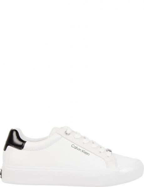 CALVIN KLEIN sieviešu balti ikdienas apavi Lace up sport shoe 