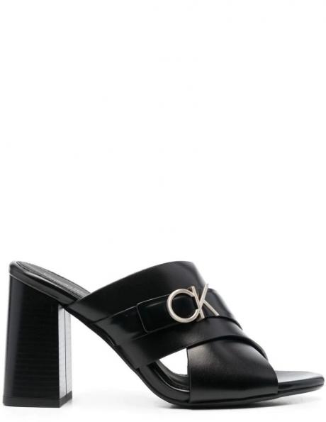 CALVIN KLEIN sieviešu melnas sandales  X SLIDE SANDAL 85 W/HW 