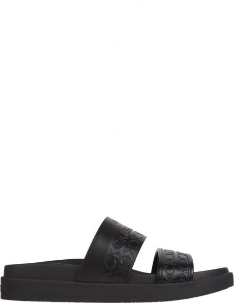 CALVIN KLEIN sieviešu melnas čības Ergo slide mono 