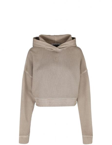 CALVIN KLEIN Jeans sieviešu gaiša blūze Waffle hoodie 