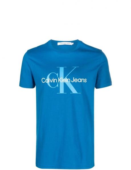 CALVIN KLEIN Jeans vīriešu zils T-krekls Seasonal monologo tee 