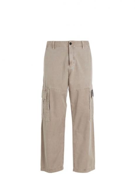 CALVIN KLEIN Jeans vīriešu gaišas ikdienas bikses Mineral dye cargo pant 