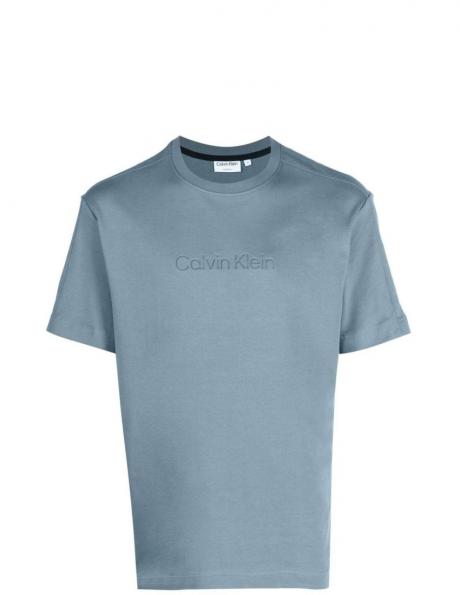 CALVIN KLEIN vīriešu pelēks T-krekls Comfort debossed logo t-shirt 
