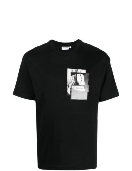 CALVIN KLEIN vīriešu melns T-krekls Modern graphic comfort t-shirt 