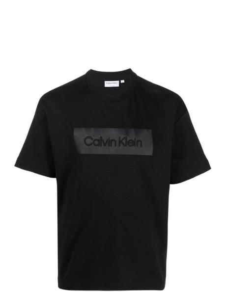 CALVIN KLEIN vīriešu melns T-krekls Embroidered comfort t-shirt 