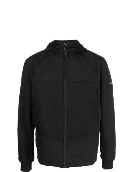 CALVIN KLEIN vīriešu melna jaka Mix media heavy crinkle jacket 
