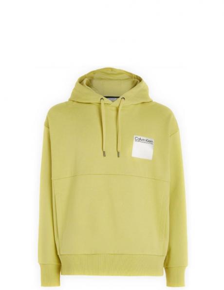 CALVIN KLEIN vīriešu dzeltena blūze Elementa photo back comf hoodie 