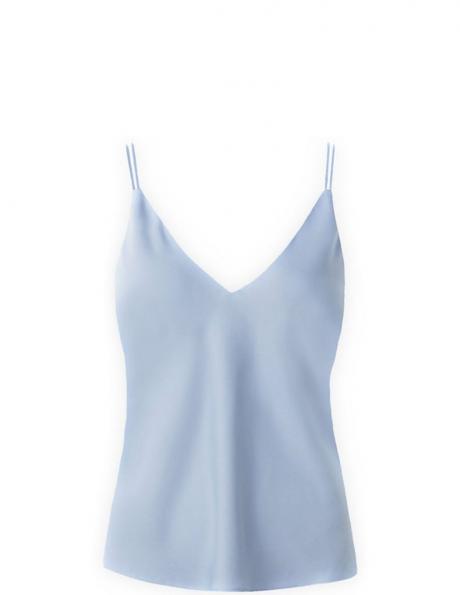CALVIN KLEIN sieviešu zila blūze ar lencēm Recycled cdc cami top 