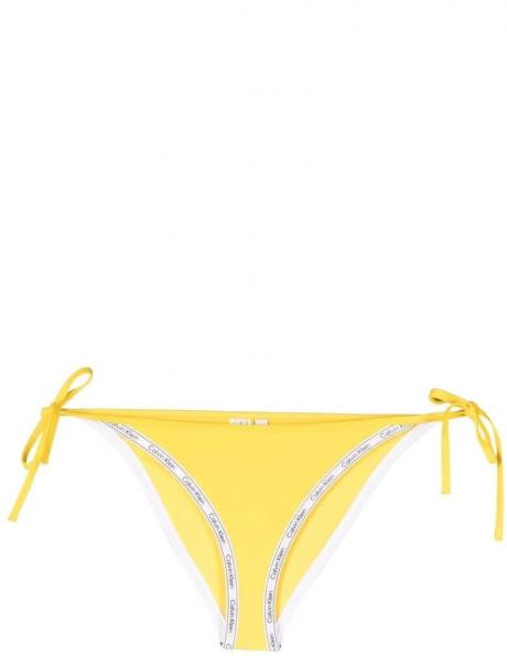 CALVIN KLEIN UW sieviešu dzeltenas apakšbikses String side tie 