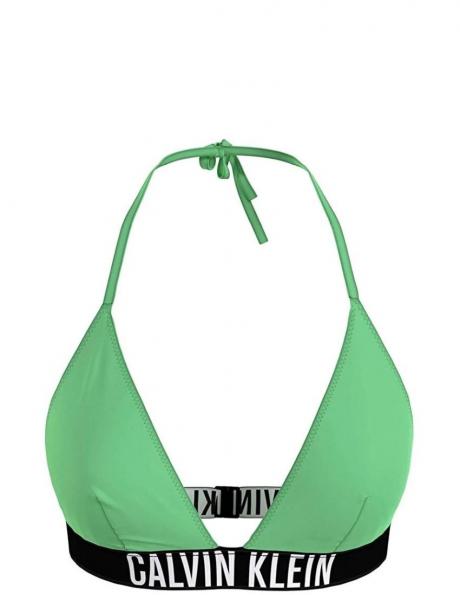CALVIN KLEIN UW sieviešu zaļš peldkostīma krūšturis Triangle swim bra 