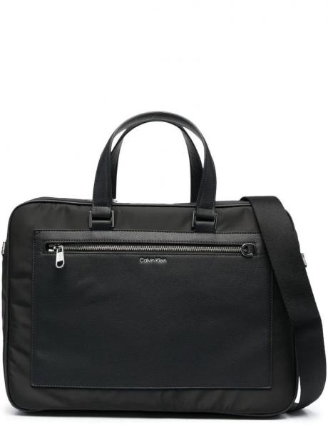 CALVIN KLEIN vīriešu melna datora soma ELEVATED LAPTOP BAG WPCKT 