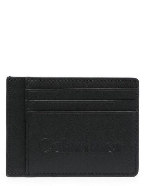 CALVIN KLEIN vīriešu melns maks SET ID CARDHOLDER 