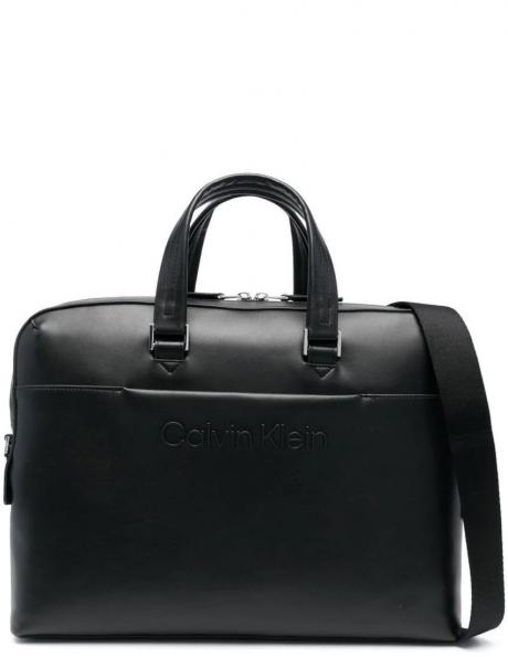 CALVIN KLEIN vīriešu melna datora soma SET LAPTOP BAG W/PCKT 