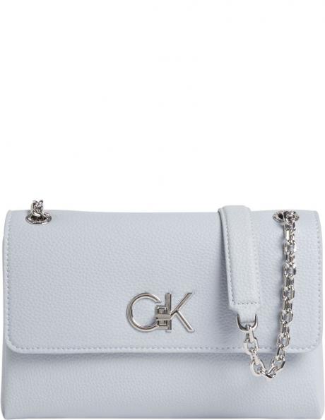 CALVIN KLEIN sieviešu zila soma pār plecu Re-lock crossbody 