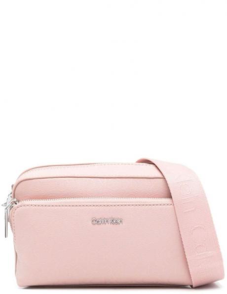 CALVIN KLEIN sieviešu rozā soma pār plecu Must camera bag 