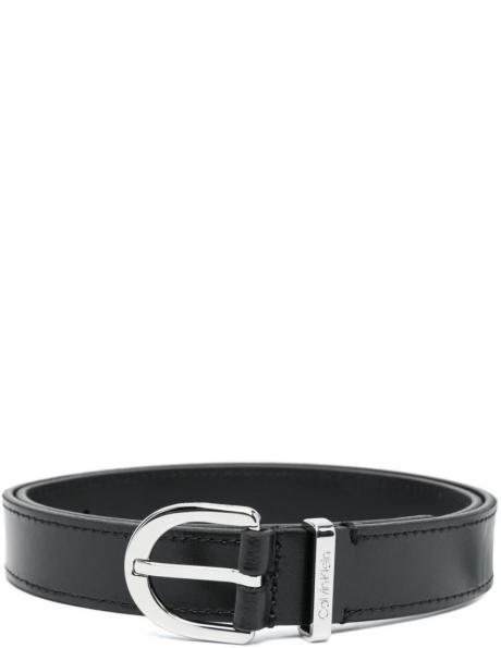 CALVIN KLEIN sieviešu melna josta MUST METAL LOOP RND BELT 25MM 