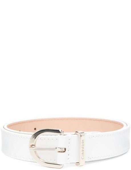 CALVIN KLEIN sieviešu balta josta MUST METAL LOOP RND BELT 25MM 
