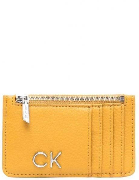 CALVIN KLEIN sieviešu zelta krāsas maks RE-LOCARDHOLDER W/ZIP PBL 