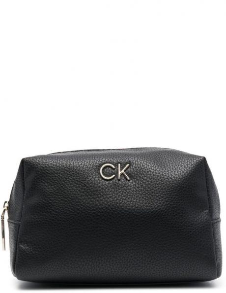 CALVIN KLEIN sieviešu melna kosmētikas soma RE-LOCOSMETIC POUCH PBL 
