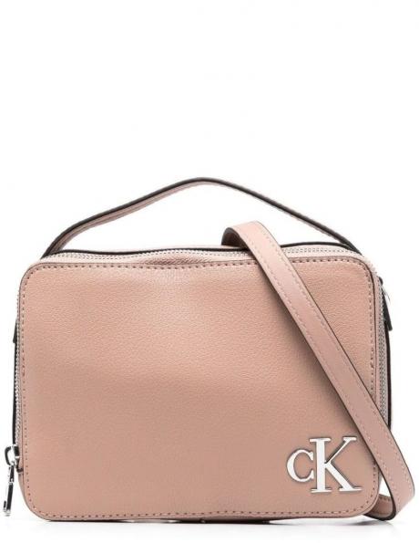 CALVIN KLEIN JEANS sieviešu rozā soma pār plecu MINIMAL MONOGRAM CAMERA BAG18 