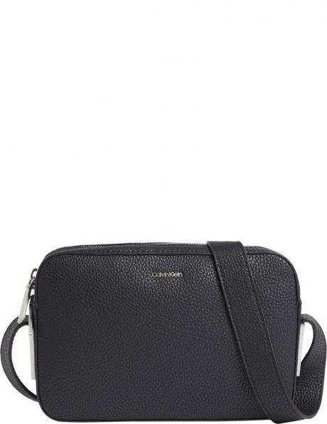 CALVIN KLEIN sieviešu melna soma pār plecu Plus camera bag 