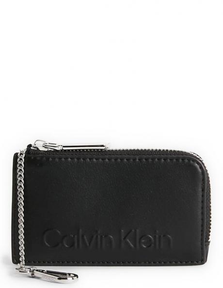 CALVIN KLEIN sieviešu melns maks Set cardholder 