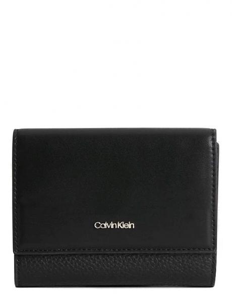 CALVIN KLEIN sieviešu melns maks Daily dressed trifold wallet 