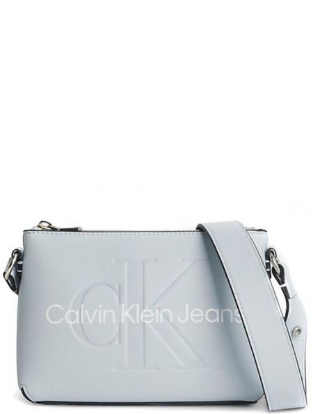 CALVIN KLEIN JEANS sieviešu zila soma pār plecu Sculpted camera pouch mono 