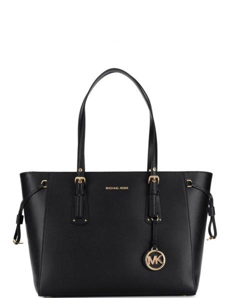 MICHAEL KORS sieviešu melna soma MD top-zip tote bag 