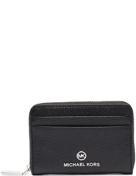 MICHAEL KORS sieviešu melns maks Jet set small logo card case 