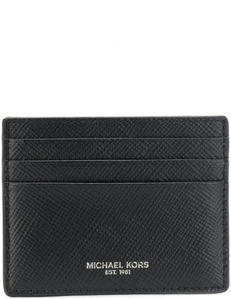 MICHAEL KORS vīriešu melns maks Tall card case 