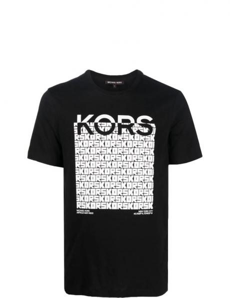 MICHAEL KORS vīriešu melns krekls Block cube tee 
