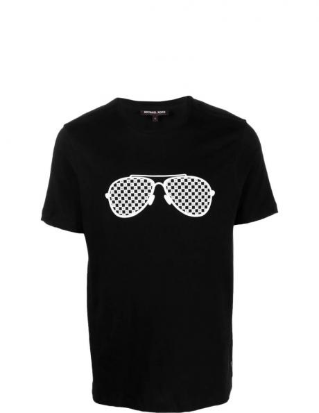 MICHAEL KORS vīriešu melna jaka Checker aviator jacket 