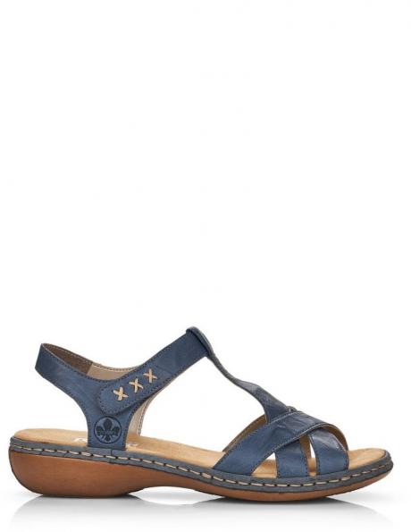 RIEKER sieviešu zilas sandales SANDALS 