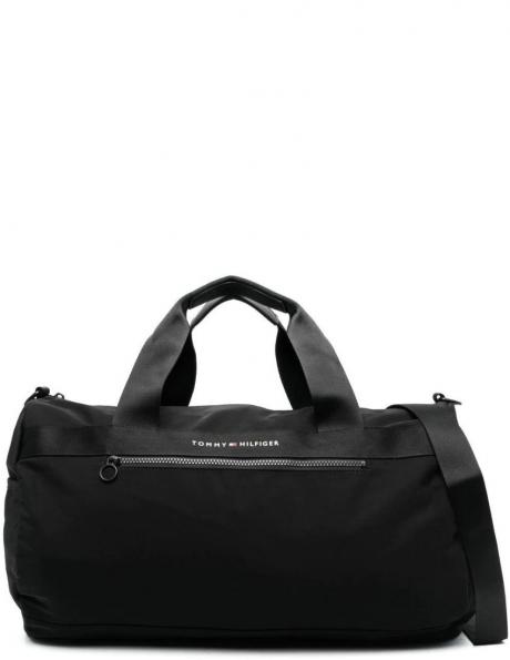 TOMMY HILFIGER vīriešu melna soma TH HORIZON DUFFLE 