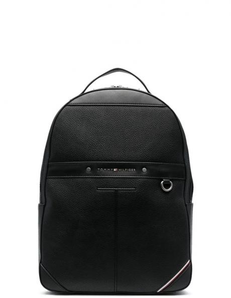 TOMMY HILFIGER vīriešu melna mugursoma TH CENTRAL BACKPACK 