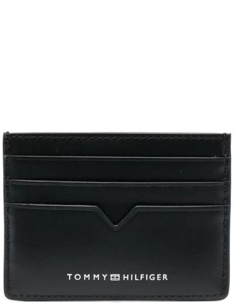 TOMMY HILFIGER vīriešu melns maks TH CC HOLDER 