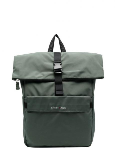 TOMMY JEANS vīriešu zaļa mugursoma ESSENTIAL ROLLTOP BACKPACK 